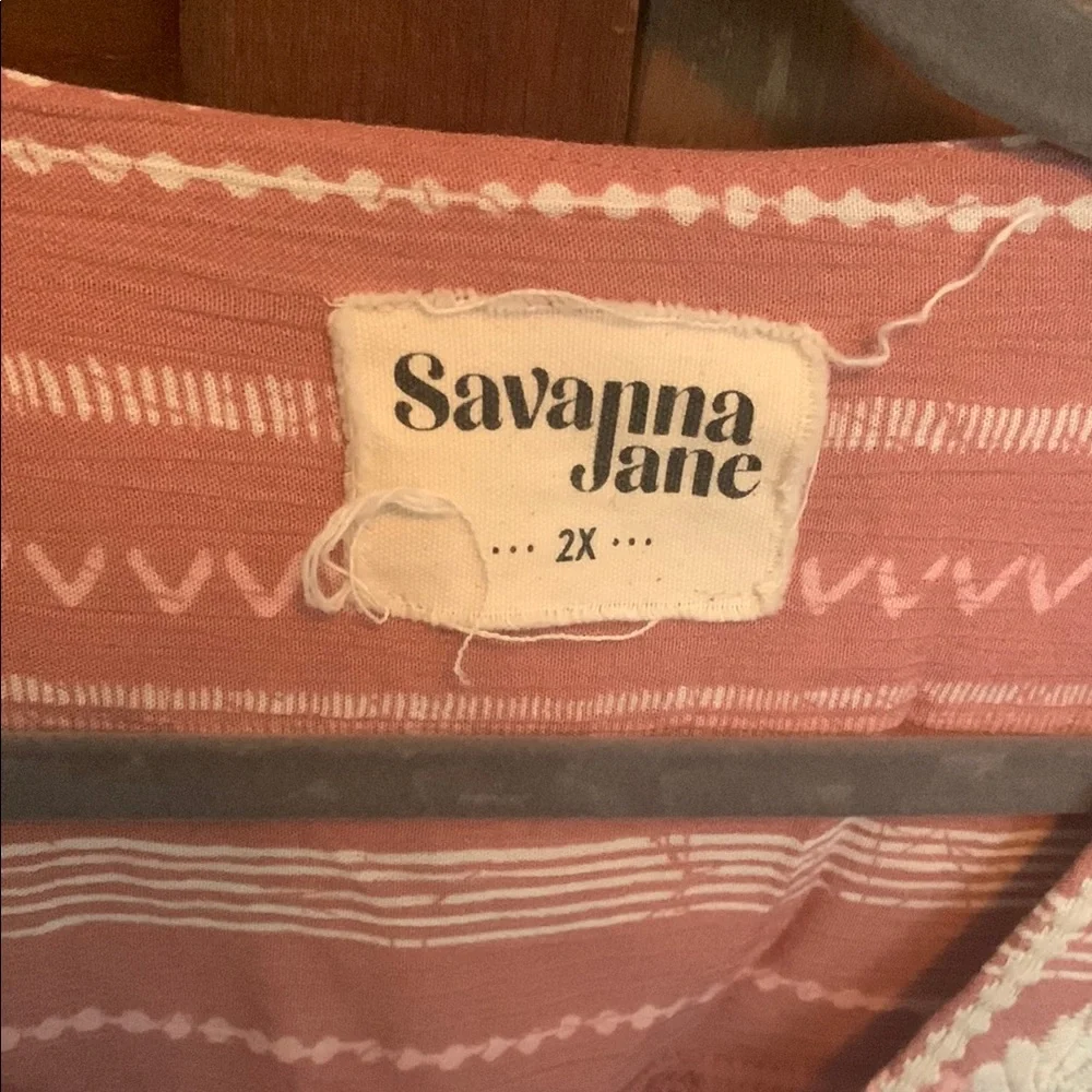Savanna Jane Pink Embellished Blouse with Relaxed Fit - Picture 2 of 2